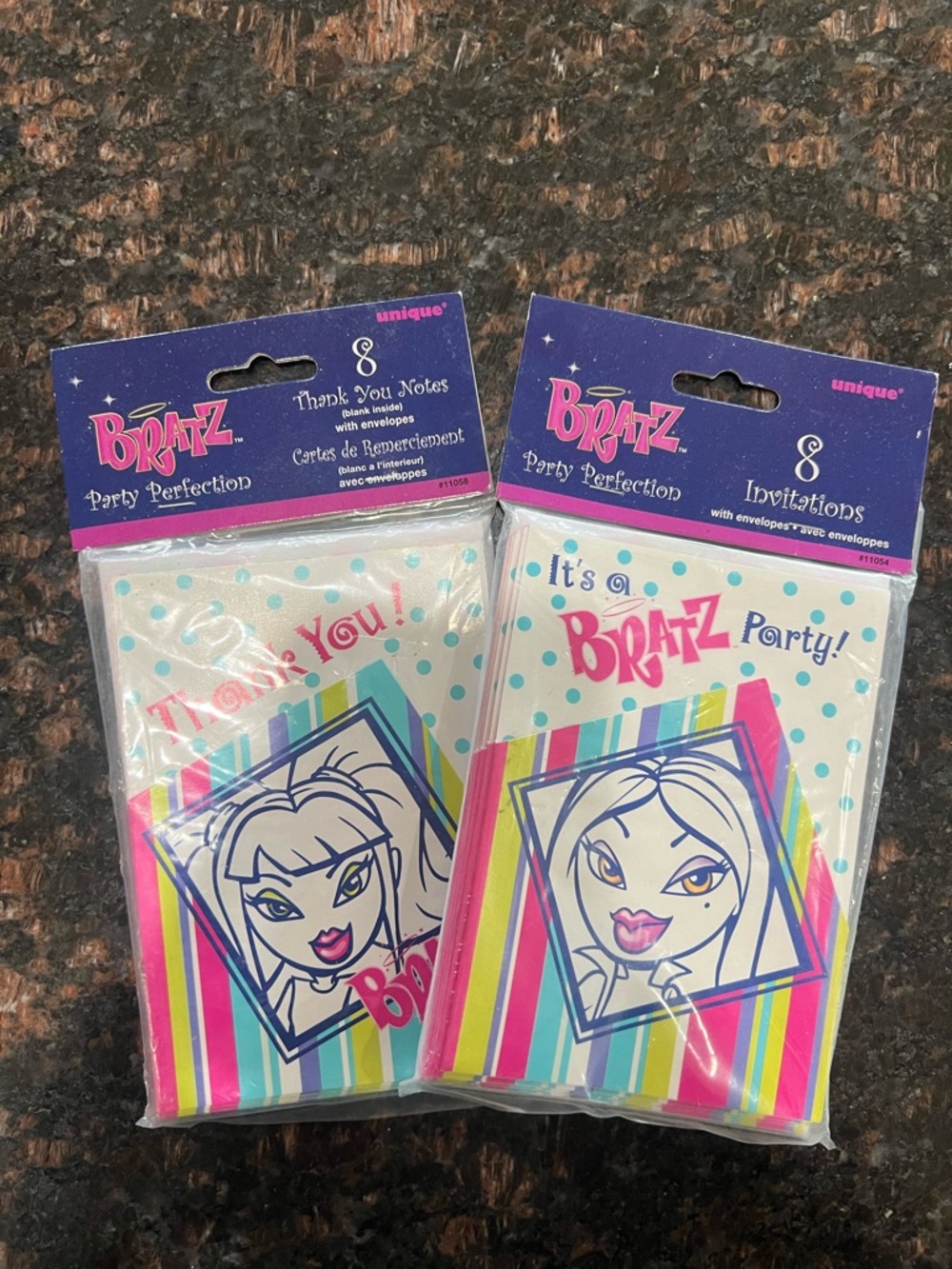 Y2K Bratz Party Invitations and Thank You Notes Deadstock 2004
